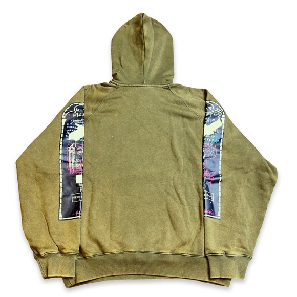Who Decides War Stained Glass Green Washed Hoodie - Picture 2 of 2